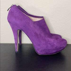 Purple Suede Vince Camuto Heeled Booties